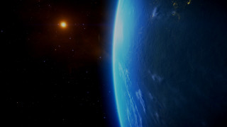 Earth horizon bright light space - a view of the earth free wallpaper