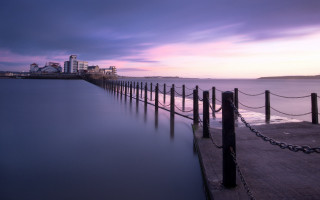 Long dock chain ocean city - a long dock free wallpaper