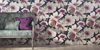 Flemish baroque floral chair purple - a flower pattern free wallpaper for desktop