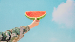 Watermelon sky cloud summer food - a sky background behind them free wallpaper