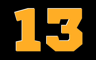 Yellow thirteen black white center - a silk screen free wallpaper for desktop