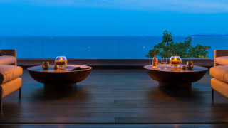 Living room ocean night candles - two chair free wallpaper for desktop