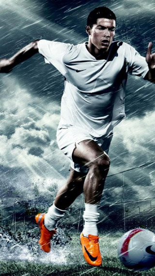 Man kicking soccer ball field 21 - fabien charuau free wallpaper for mobile