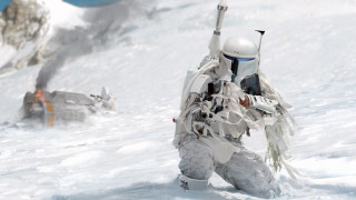 Snowboarder white suit helmet gun - solo free wallpaper