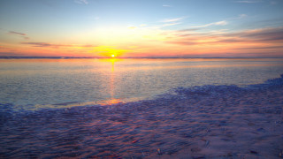 Sunset river beach clouds lens - dionisiu free wallpaper