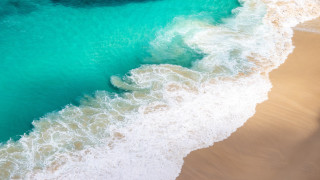 Beach wave boat ocean sand - land art free wallpaper