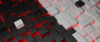 Red light honeycomb fence urban - square and rectangles free wallpaper