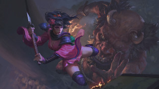 Woman pink outfit sword demon 2 - chen chun free wallpaper