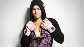 Woman pink gloves black hoodie - a black hoodie free wallpaper