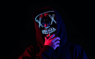Neon mask cyberpunk profile keos - cedric seaut keos masons free wallpaper