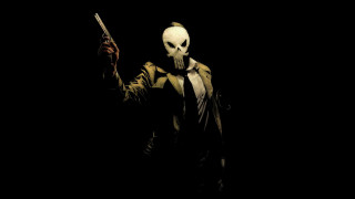 Bald man white mask gun - ben templesmith free wallpaper for desktop