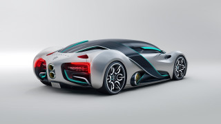 Futuristic red tailights black seat - a black seat free wallpaper