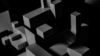 Black white cubes numbers bauhaus - a pattern of squares and rectangles free wallpaper