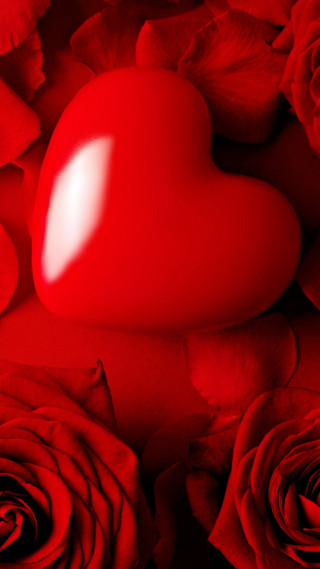 Red heart roses petals background - anthony devas free wallpaper for mobile