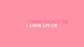 Pink background white text think - text free wallpaper for desktop