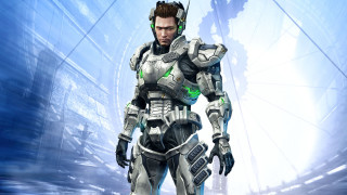 Futuristic man cobra helmet blue - a sci free wallpaper for desktop