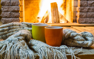 Coffee cups fireplace warm colors - warm color free wallpaper