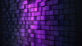 Purple wall squares 3d architecture - a black wall free wallpaper