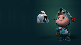 Cartoon boy robot light blue - diego gisbert llorens free wallpaper