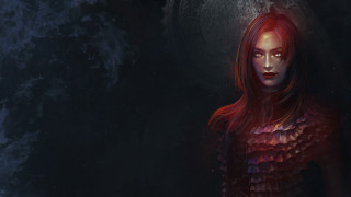 Red hair black dress gothic - elden ring free wallpaper