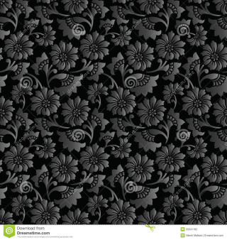Black white floral background design - flemish free wallpaper for tablet