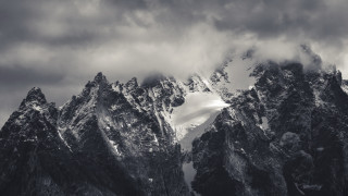 Mountain range snow clouds sky 3 - ansel adams free wallpaper for desktop