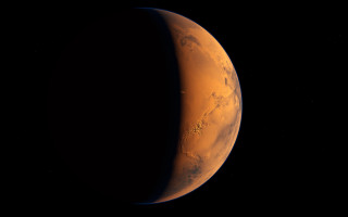 Red planet dark sky bright - a red planet free wallpaper