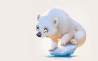 Polar bear surprised ice artstation - artstation hq free wallpaper