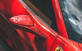 Red ferrari emblem car door - side window free wallpaper