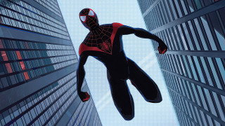 Spiderman cityscape rooftop jumping comic - a spider man free wallpaper