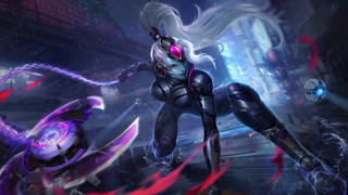 Futuristic suit woman demon city - a dark city free wallpaper