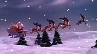 Santa claus sleigh reindeer snow 3 - kitsch movement free wallpaper