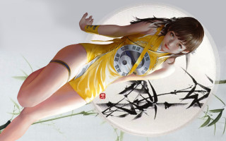 Woman flying tennis ball tennis - a tennis racket free wallpaper