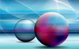 Two eggs blue pink sky - smooth gradient free wallpaper for desktop