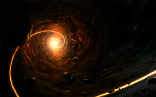 Blackhole spiralstars brightlight aurora campfire - a black hole free wallpaper
