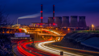 Nightscape powerplant highway bridge city - andrew geddes free wallpaper