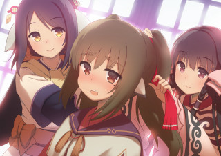 Anime girls long hair scarf 2 - long hair and a scarf free wallpaper