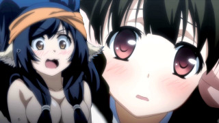 Anime girls big eyes hat - their head free wallpaper for desktop