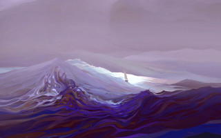 Mountain cross sky clouds liminal - liminal space free wallpaper