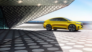 Yellow car building pattern rendering - a yellow car free wallpaper
