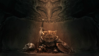 Cat trash cave light fantasy - mouth free wallpaper