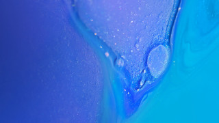 Blue liquid bubbles water drop - subsurface free wallpaper for desktop