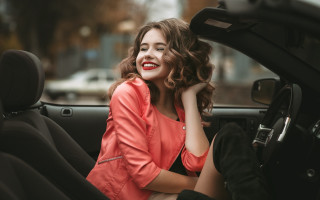 Elina karimova car fashion smile - a car free wallpaper