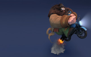 Man motorcycle furry animal in - arnold free wallpaper