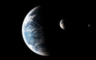 Earth moon space station redshift - derold page free wallpaper