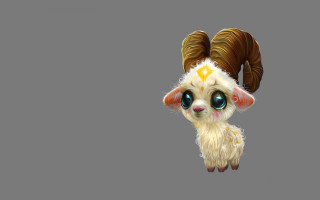 Ram blue eyes yellow horn - a white tail free wallpaper