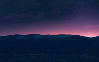 Night sky mountains stars aurora - star above free wallpaper