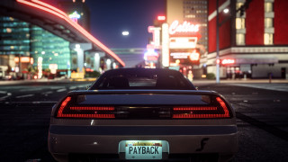 Night city street neon car - cinematic focus free wallpaper