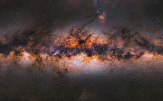 Space colorful stars dust astronaut - dust free wallpaper