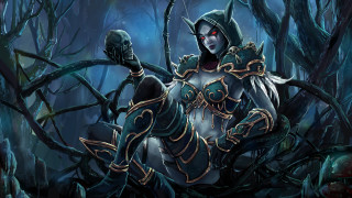 Woman demon forest gothic armor - a demon free wallpaper